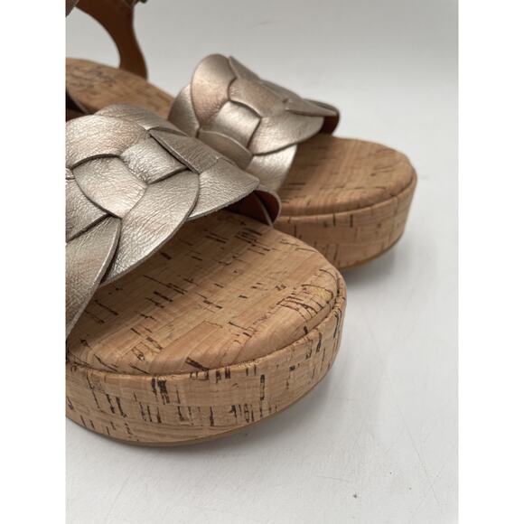 KORK-EASE TATIANA KE0016730 Women's NEW Platform-Sandal Light-Gold US Size 8 NIB - Picture 2 of 11
